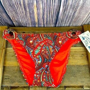LUCKY BRAND PAISLEY PRINT BIKINI BOTTOM